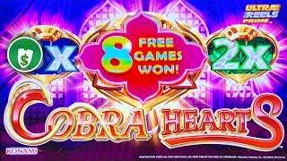Cobra Hearts slot machine, 2 sessions, bonus