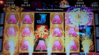 Sparkling Riches Slot Machine Bonus - SUPER FREE GAMES with Big Multipliers - HUGE WIN