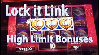 Lock it Link Slot Machine: High Limit Bonus wins!
