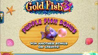 GOLD FISH 3 Video Slot Casino Game with a PURPLE FISH BONUS