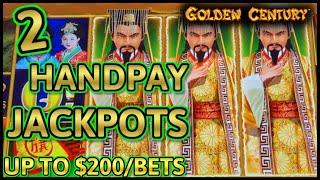 HIGH LIMIT Dragon Link Golden Century (2) HANDPAY JACKPOTS ~ $100 Bonus Round Slot Machine Casino