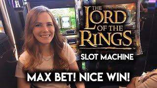 Nice Win on The Lord Of The Rings! Slot Machine! Max Bet Free Spins!!! GREAT RUN!