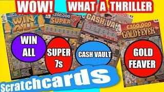 What a Scratchcard game"Wow!"•it's a thrilling game•Cashword•Goldfever•Super 7s•Win All.& more•