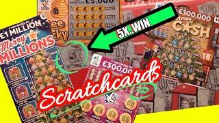 •10X Cash..•£300,000 Purple..•BEE LUCKY..•Merry Millions.•️.Christmas Cash Scratchcards•