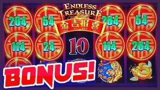 HIGH LIMIT Endless Treasure $26 Bonus Rounds Slot Machine Casino