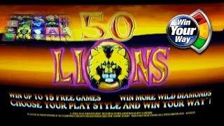 Aristocrat -  50 Lions (WIN YOUR WAY) - *NEWER GAME* Slot Machine Bonus
