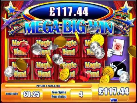 MEGA BIG WIN £136.40 (546:1) on MAGIC WAND™ SLOT GAME AT JACKPOT PARTY®