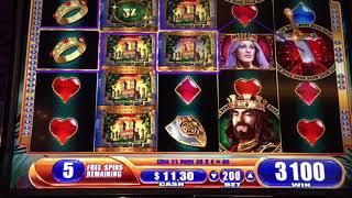 The King and the Sword / Wings of Fire Slot Machine Bonus — Failed :-(