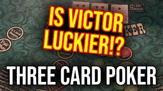 3 CARD POKER! WHO IS LUCKIER: SARAH OR VICTOR!? Part 2