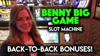 BACK 2 BACK BONUSES! Benny BIG Game Slot Machine!