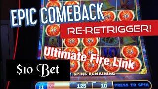 $10 BET ON ULTIMATE FIRE LINK SLOT SAVED US  AT THE END !!!! RIVER SPIRIT CASINO !!!