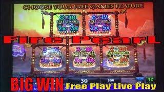 •BIG WIN•FIRE PEARL Slot machine (igt) Free Play Live Play & 3 choice of Bonus Spins /BIG WIN•彡栗スロット