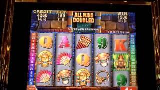 Aztec Kingdom slot machine bonus win.