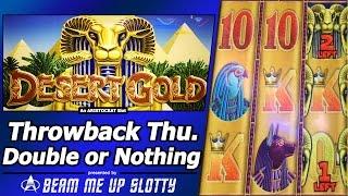 Desert Gold Slot - TBT Double or Nothing, Live Play with Free Spins Bonus