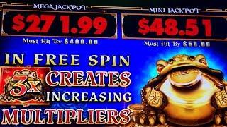 CHASING PROGRESSIVES - Money Frog Slot Machine Bonus