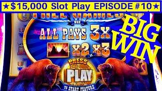 Buffalo Diamond Slot Machine BIG WIN-Max Bet Bonuses | EPISODE-10 | Live Slot Play w/NG Slot