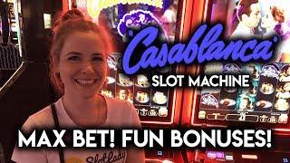RARE Random Picking BONUS Leads to Free Spins on Casablanca Slot Machine!