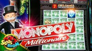 Monopoly Millionaire BONUSES!!! LIVE PLAY on 1c Bally Video Slot