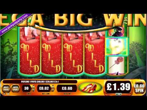 £630 ON WIZARD OF OZ - RUBY SLIPPERS™ MEGA BIG WIN (1050 X STAKE) - SLOTS AT JACKPOT PARTY