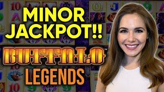Got The Minor Jackpot And 8X Multiplier Wild!  Aristocrat Legends Buffalo Slot Machine BONUS!
