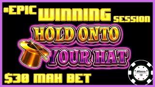 •HIGH LIMIT Lock It Link Hold Onto Your Hat EPIC WINNING SESSION •$30 MAX BET BONUS Slot Machine