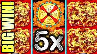 •BIG WIN! 5X DRAGON BOOST!• 5 SEA LEGENDS (FU LAI CAI LAI) Slot Machine Bonus (ARUZE)