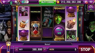THE WIZARD OF OZ I'LL GET YOU MY PRETTY Video Slot Casino Game with an HOURGLASS BONUS