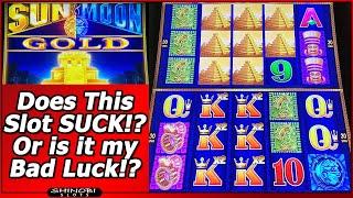 Sun and Moon Gold Slot - Does This Slot SUCK!?  • Or Is It My BAD Luck!? •  Live Play w/24 Bonuses