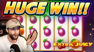 HUGE WIN!!! Extra Juicy BIG WIN - Casino Slot from Casinodaddy stream