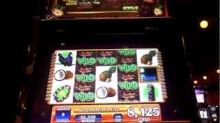 Luau Loot slot machine bonus win at Sands Casino