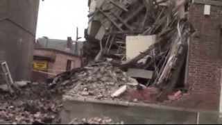 Building collapse on 118 standishgate, wigan. march 2013