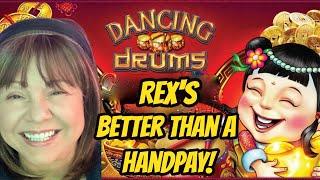 Huge Win! Rex's Drums Danced & Lucky Free Play on Pinball