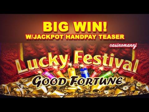 LUCKY FESTIVAL GOOD FORTUNE SLOT - BIG WIN! - *w JACKPOT TEASER* - Slot Machine Bonus