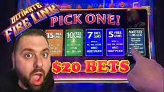 I'M CRAZY! BETTING UP TO $20 A SPIN on ULTIMATE FIRELINK!
