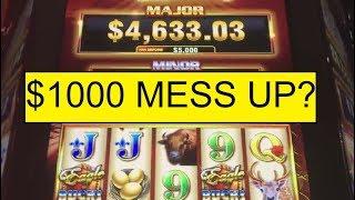 ACCIDENTALLY HIT SPIN! AFTER I DOUBLED TO $1000! DOES IT COST ME? EAGLE BUCKS HIGH LIMIT!