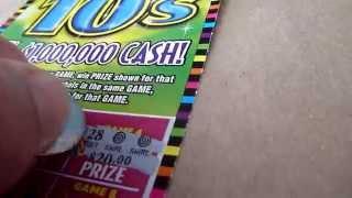 $10 Illinois Lottery Ticket - Wild 10s Scratchcard Video