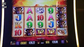 Buffalo Gold  Slot Machine Bonuses Won w/MAX BET ! Nice COME BACK