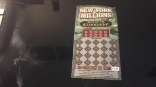 $25 New York millions lottery instant scratch off tickets