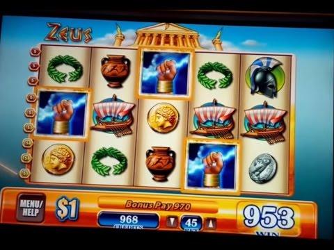 Zeus Slot Win - $45 Max Bet - Bonus Game!