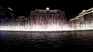 Bellagio Fountains in 4K HD @ Las Vegas - Frank Sinatra with Luck Be A Lady