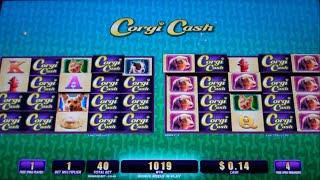 Corgi Cash Slot Machine Bonus - 5 Free Spins with 2 Arrays & 2 Wild Reels - Nice Win