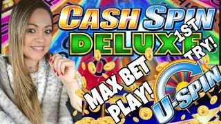 •CASH SPIN DELUXE BY BALLY FIRST ATTEMPT ON MAX BET!•
