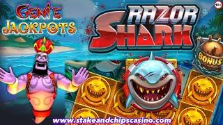 RAZOR SHARK ★ Slots ★ SLOT SESSION - With a Hint of Genie Jackpots  ★ Slots ★ ONLINE CASINO BONUS - 