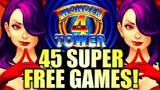 45 SUPER FREE GAMES!! HOW WICKED IS SHE? ⋆ Slots ⋆ WICKED WINNINGS WONDER 4 TOWER Slot Machine (Aristocrat)