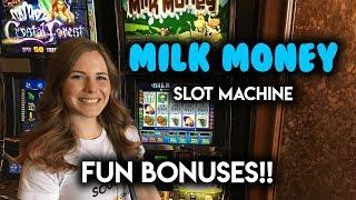 Milk Money Slot Machine! Cow Race BONUS!