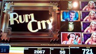 Rum City Slot Machine Bonus - 10 Free Games Win with Super Stacks & Super Select