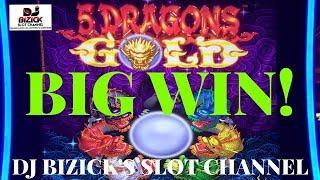 ~$$$ HUGE WIN $$$~ 5 Dragons Gold Slot Machine ~ FREE SPIN BONUS • DJ BIZICK'S SLOT CHANNEL