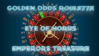 Golden Odds Roulette, Eye of Horus and Emperor's Treasure Slots - Coral FOBT Gambling Session