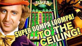 WILDS TO THE CEILING!? SUPER OOMPA LOOMPA FEATURE! DREAMERS OF DREAMS WILLY WONKA Slot Machine (SG)