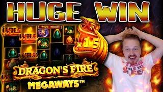 Winning HUGE on Dragon's Fire Megaways!